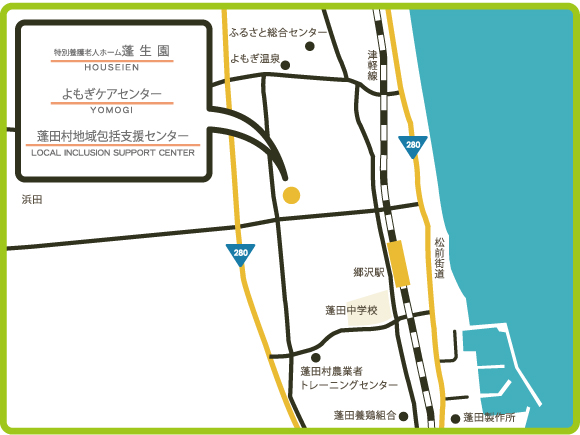 蓬生園周辺地図